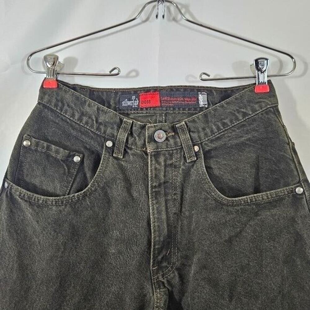 Levi’s Silvertab Jeans Loose 29x34 Vintage Y2K Made In USA Black - Picture 2 of 10